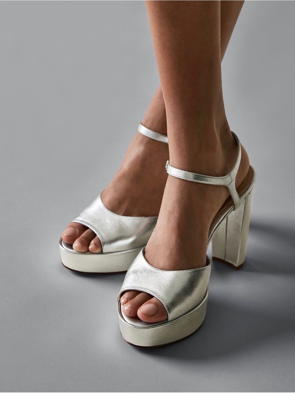 Inez Camilla heels in silver size 9.5 M
